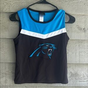 Carolina Panthers Black and Blue Sleeveless Sports Top and Skirt